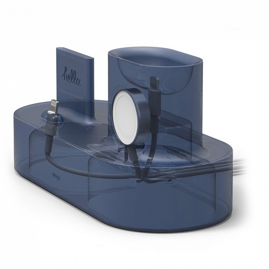 Док-станция Elago Charging Hub 3 in 1 для iPhone / Apple Watch / AirPods синяя (Jean Indigo)
