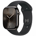 Умные часы Apple Watch Series 10 42 мм, GPS, титан тёмно-серый, спортивный ремешок чёрный M/L