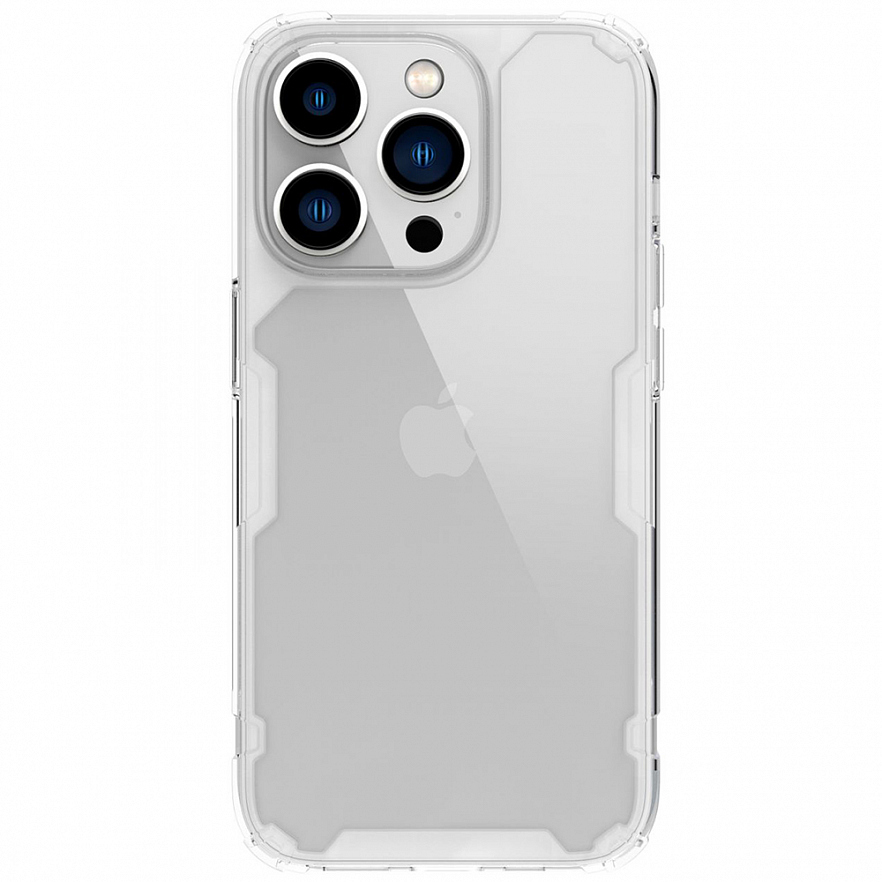 Чехол Nillkin Nature TPU Pro для iPhone 14 Pro Max прозрачный / белый