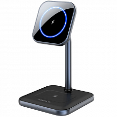 Беспроводное зарядное устройство Acefast E1 2-in-1 Fast Wireless Charger Desktop Holder (AF-E1-GY)