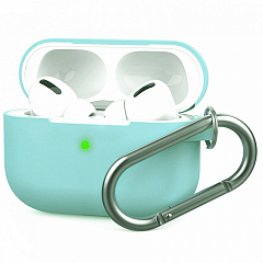 Чехол Royal Edition Silicone Case с карабином для AirPods Pro прибрежный синий