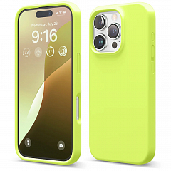Чехол Elago Premium Silicone для iPhone 16 Pro Max жёлтый неон (Neon Yellow)