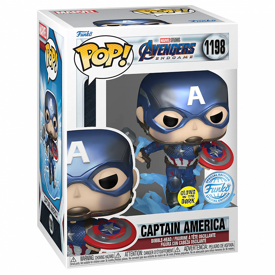 Коллекционная фигуркаFunko POP! Bobble Marvel Avengers Endgame Captain America w/Hammer (GW)(MT)(Exc) (1198) 68656