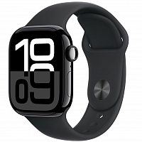Умные часы Apple Watch Series 10 42 мм, GPS, алюминий чёрный, спортивный ремешок чёрный M/L