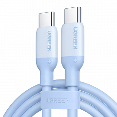 Кабель UGREEN US563 (15281) USB-C to USB-C Silicone Fast Charging Cable. Длина: 2м. Цвет: голубой