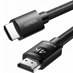 Кабель Ugreen HD119 (40104) 4K HDMI Male To Male Cable Braided (10 метров) чёрный