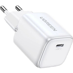 Сетевое зарядное устройство UGREEN CD319 (15326) Nexode Mini USB-C 30W PD GaN Fast Charger белое