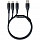 Кабель SOLOVE 3 in 1 USB — Lightning/Micro/Type-C (1,2 метра) нейлон серый