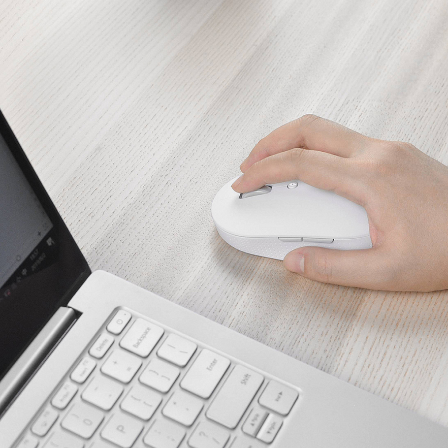 Беспроводная компьютерная мышь Xiaomi Mi Dual Mode Wireless Mouse Silent Edition белая