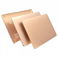 Чехол-накладка Crystal Case для MacBook Pro 14 (M1/M2/M3) 2021-2023 пластиковый металлик золотистый