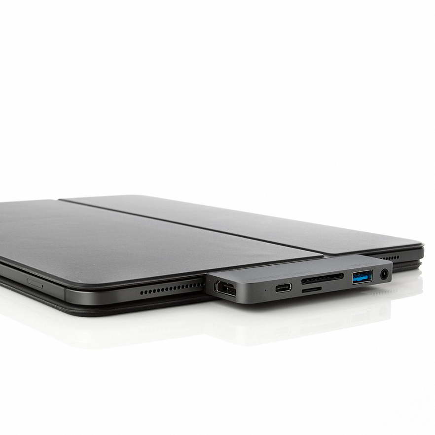 USB-хаб HyperDrive 6-in-1 USB-C Hub для iPad Pro / iPad Air / iPad mini серый космос (HD319B-GRAY)