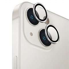 Защитное стекло на камеру Uniq OPTIX Camera Lens protector Aluminium Silver для iPhone 14/iPhone 14 Plus серебристое
