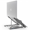 Мульти хаб с функцией подставки для ноутбука HyperDrive 7-in-1 USB-C Hub Stand серебристый (HD71HS) 