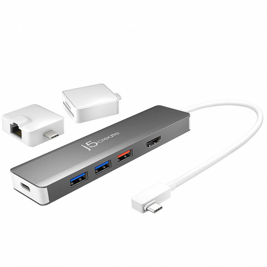 Мульти Хаб j5create USB-C Modular Multi-Adapter with 2 Kits (JCD375)