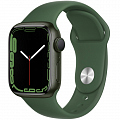 Умные часы Apple Watch Series 7 45 мм, алюминий зелёный, спортивный ремешок «Зелёный клевер»