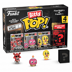 Фигурка Funko Bitty POP! FNAF Foxy The Pirate+Cupcake+Chika+Mystery (1 of 4) 4PK 73045