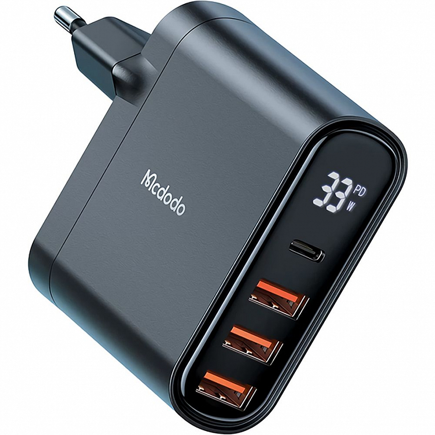 Сетевое зарядное устройство Mcdodo 1 x USB-С / З x USB-A 33W чёрное (CH-2250)