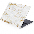 Чехол Guardi Print Series для MacBook Air 15" (M2 / M3, 2023) бело-золотистый мрамор (Стиль 1)