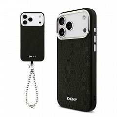 Чехол с ремешком DKNY Horizon Metal для iPhone 17 Pro Max с MagSafe черный
