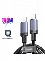 Кабель зарядный UGREEN L528 (65832) USB-C PD 100Вт - 1м