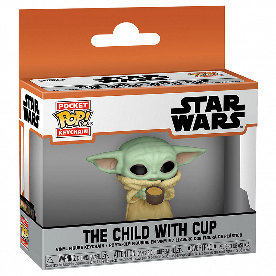 Брелок Funko Pocket POP! Star Wars Mandalorian Child w/Cup 53042