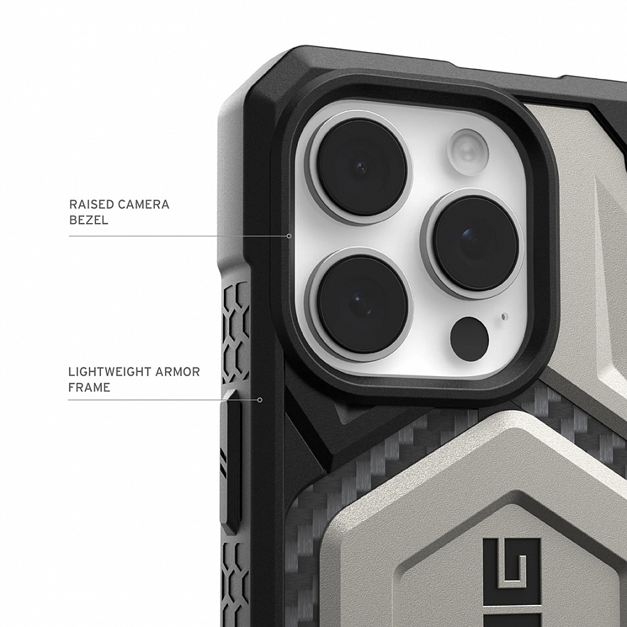 Чехол Uag Monarch Pro MagSafe для iPhone 16 Pro Max титан (Titanium)