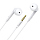 Наушники проводные UGREEN EP101 (60692) Wired Earphones 3.5 мм Plug белые