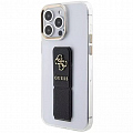 Чехол CG Mobile Guess Grip Stand Clear Case 4G Logo для iPhone 15 Pro Max прозрачный / чёрный