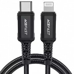 Кабель Acefast C4-01 USB-C to Lightning Charging Data Cable (1,8 метров) чёрный (AF-C4-01-BK)
