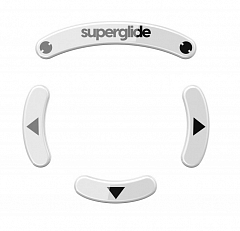 Стеклянные глайды (ножки) Superglide для мыши Logitech GPro Wireless белые (LGPSGW) 