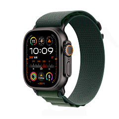 Часы Apple Watch Ultra 2 (2024) - 49 мм Alpine Loop ремешок темнозеленый, размер L