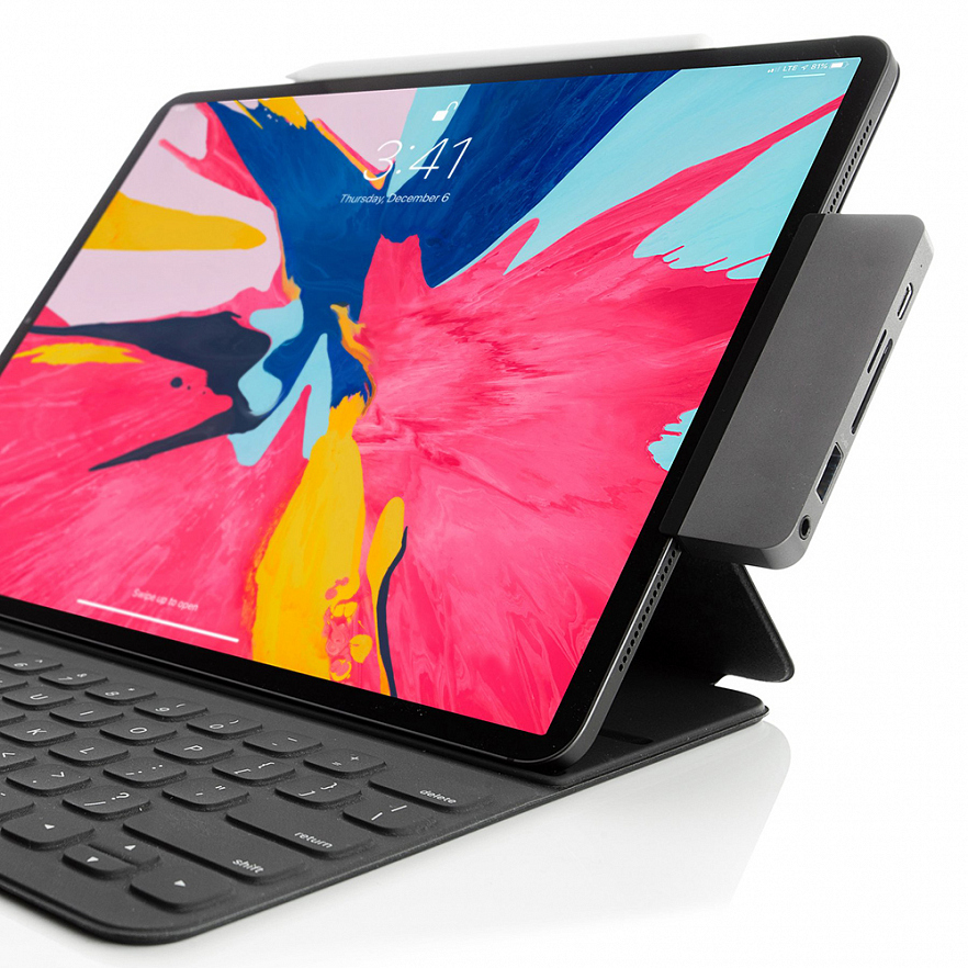 USB-хаб HyperDrive 6-in-1 USB-C Hub для iPad Pro / iPad Air / iPad mini серый космос (HD319B-GRAY)