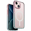 Чехол Uniq Combat Duo MagSafe для iPhone 15 розовый / голубой (Blue/Pink)