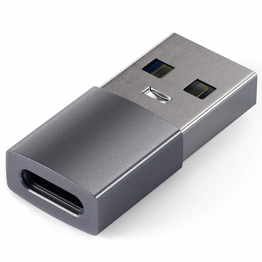 Адаптер Satechi Type-A to Type-C Adapter серый космос (ST-TAUCM)