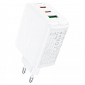 Сетевое зарядное устройство ACEFAST A41 PD65W GaN (2xUSB-C + USB-A) Fast Charge Wall Charger белое (EU)
