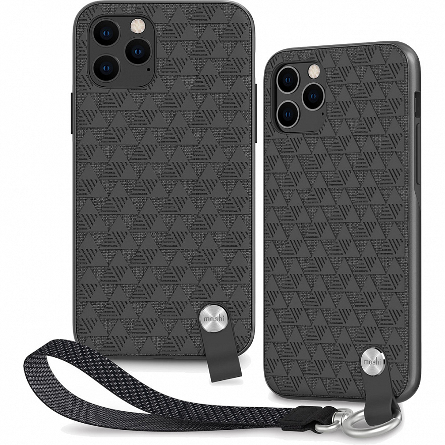 Чехол Moshi Altra для iPhone 11 Pro чёрный (Shadow Black) с ремешком на запястье