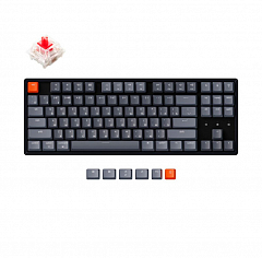 Беспроводная механическая клавиатура Keychron K8, TKL, алюминиевый корпус, White LED подсветка, Gateron, Red Switch (K8G1)