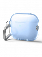 Чехол с карабином Elago Clear Hang для AirPods Pro 3 голубой