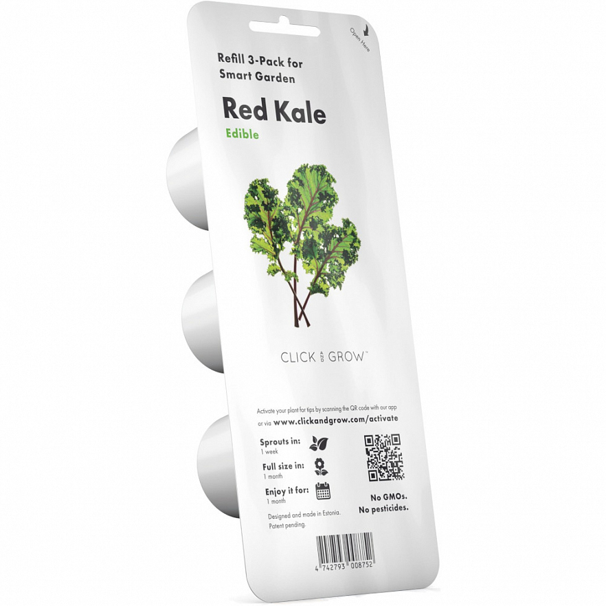 Набор картриджей для умного сада Click and Grow Refill 3-Pack Красная капуста Кале (Red Kale)