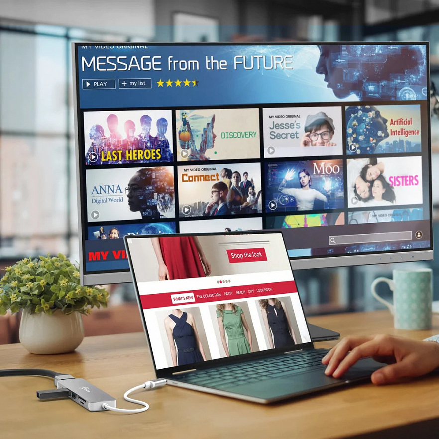 Мульти-хаб j5create USB-C® to 4K HDMI™ Multi-Port Hub (USB-C/2xUSB-A/4K HDMI/SD/microSD) серый космос (JCD353)