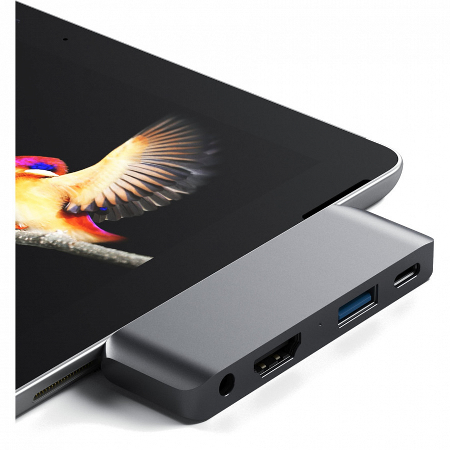 USB-хаб Satechi Aluminum Type-C Mobile Pro Hub серый космос (ST-TCMPHM)