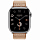 Умные часы Apple Watch Series 10 Hermes 42 мм, клетчатый ремешок из плетеного нейлона золотой с белым