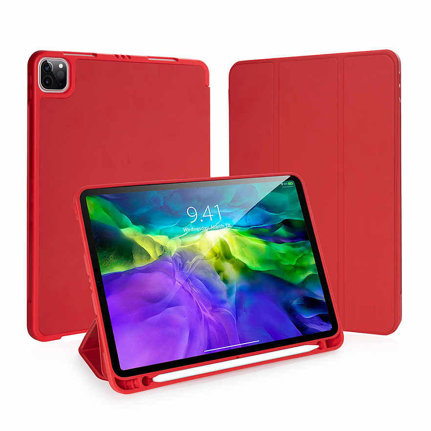 Чехол Guardi Milano Series для iPad Pro 11" (2020-2021) красный (Red)