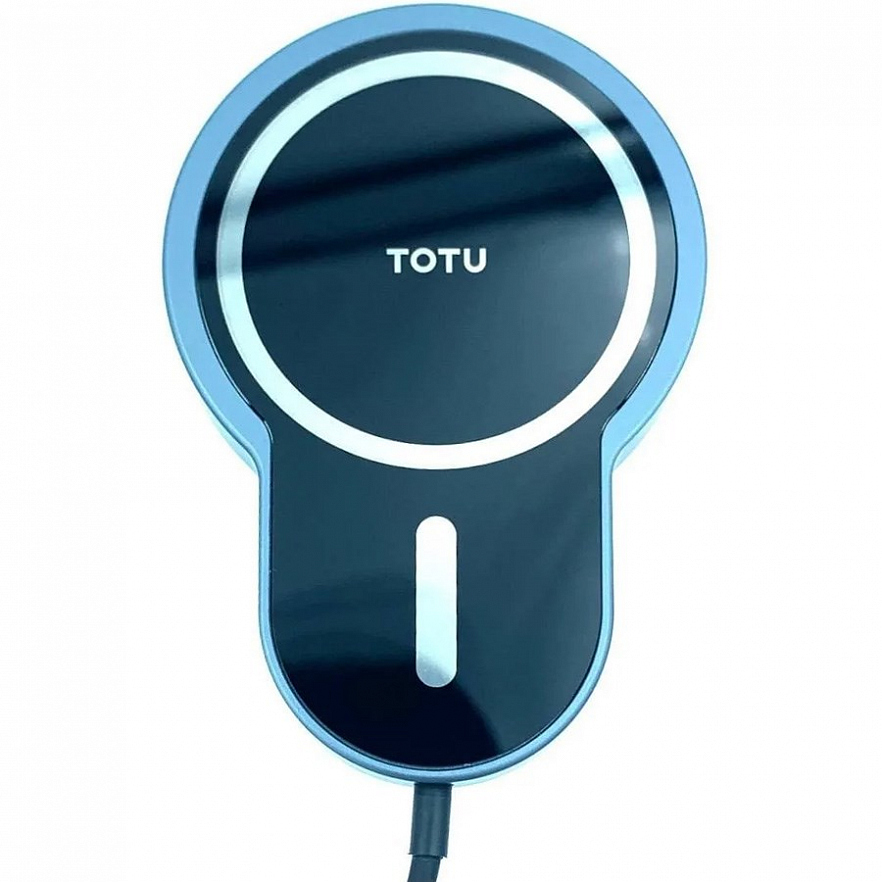 Автодержатель с функцией беспроводной зарядки TOTU CACW-051 15W тёмно-синий