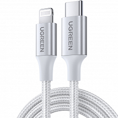 Кабель Ugreen US304 USB-C to Lightning Cable (1,5 метра) белый (70524) 