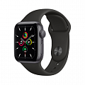 Умные часы Apple Watch SE 40 мм, алюминий «серый космос», спортивный ремешок чёрного цвета