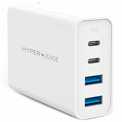 Сетевое зарядное устройство HyperJuice GaN 100W Charger 2 x USB-C / 2 x USB-A белое (HJ-GAN100)