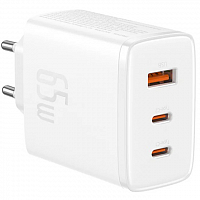 Сетевое зарядное устройство Baseus Cube Pro 3 Ports Fast Charger USB + 2 x USB-C 65W белое (P10152301213-00)