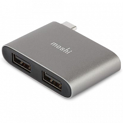 Переходник Moshi USB-C to Dual USB-A серый космос