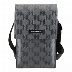 Cумка Lagerfeld Wallet Phone Bag PU для смартфонов серебристая